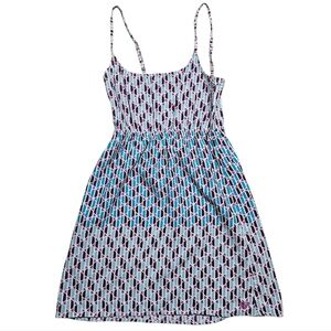 Roxy Quicksilver Summer Short Dress White Teal Purple Cami XS